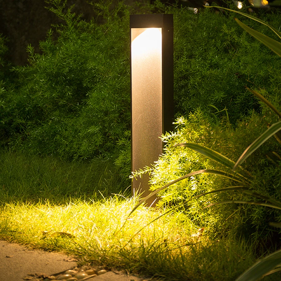 

Thrisdar 2PCS 10W Outdoor Pole Bollard Garden Lawn Lamp Aluminum Villa Courtyard Standing Lawn Light Pathway Column Lamps