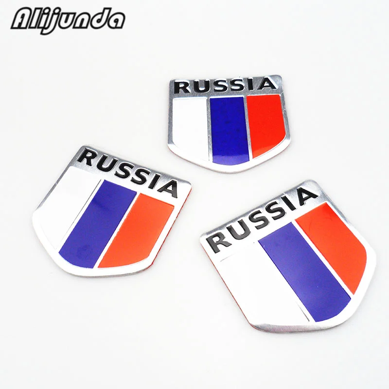 

High quality Russia car sticker 3d flag logo, Label sticker accessories for Toyota Camry Corolla RAV4 Yaris Highlander/Land