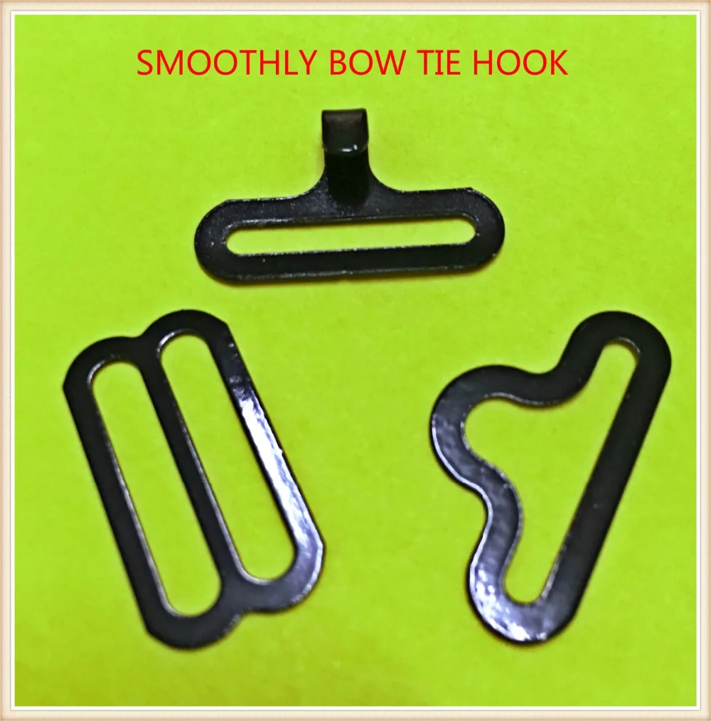 

50 sets Bow Tie Hardware Necktie Hook Bow Tie or Cravat Clips Fasteners to Make Adjustable Straps on silk Bow Ties hook Neckties