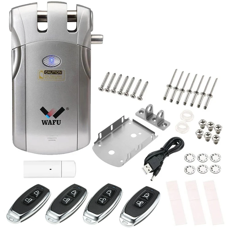 With Phone control Wafu телефон контроль Отпечатков пальцев Блокировка WF-018 беспроводной пульт дистанционного управления интеллектуальный замок электронный Умный Замок без ключа - Цвет: With Phone control
