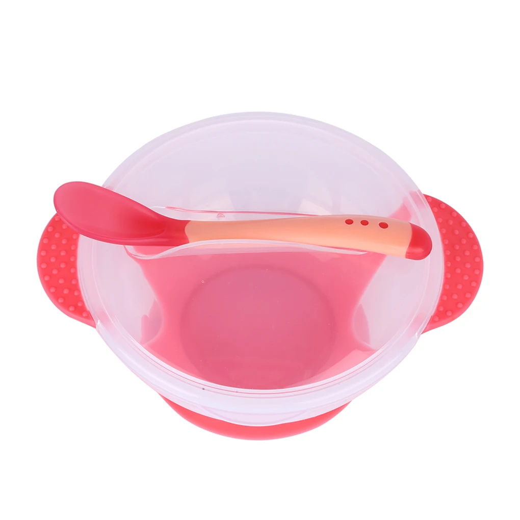 Cartoon Toddler Baby Kids Child Feeding Lid Bowl with Spoon Binaural Tableware Plate Sucker Bowl Bowl kids food grade silicone Cartoon Toddler Baby Kids Child Feeding Lid Bowl with Spoon Binaural Tableware Plate Sucker Bowl Bowl kids food grade silicone