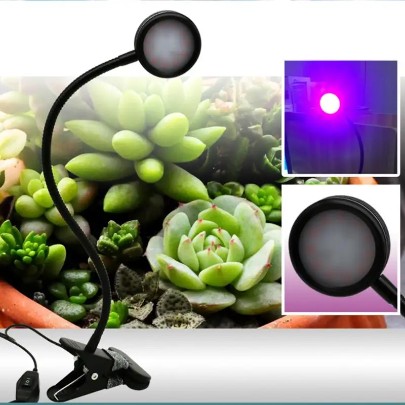 

3W 16 LED Grow Light Bulbs Lamp Plant Flower Vegetable Growing Lights for Indoor Potted plants Mini Garden with Desk Holder