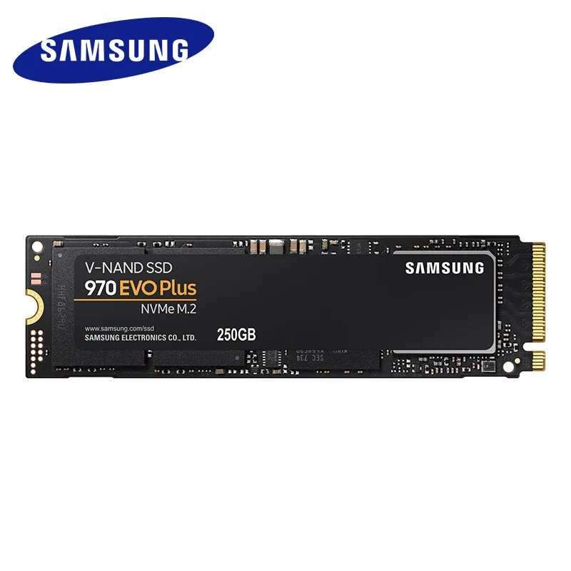Внутренний твердотельный накопитель Samsung 970 EVO Plus SSD 250 ГБ NVMe M.2 2280 500 1 ТБ TLC PCIe 3 0x4 для