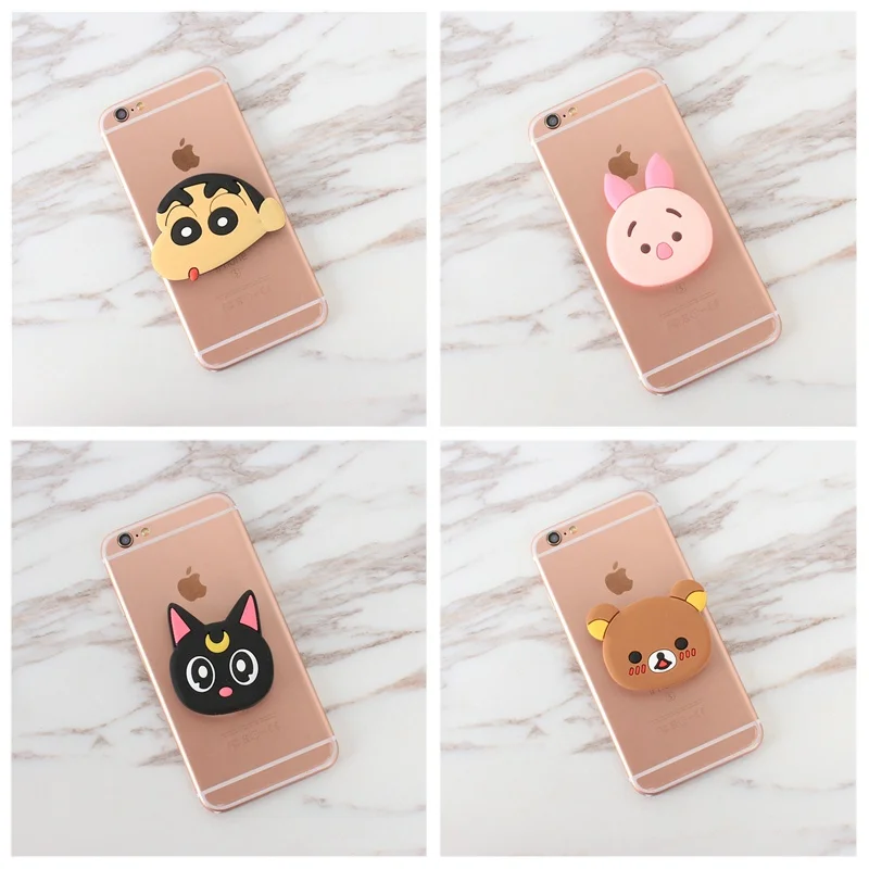 

Universal Socket Mobile Phone Air Bag Bracket Expanding Stretch Base Holder Stand Cartoon Cute Finger Holder for Xiaomi Huawei
