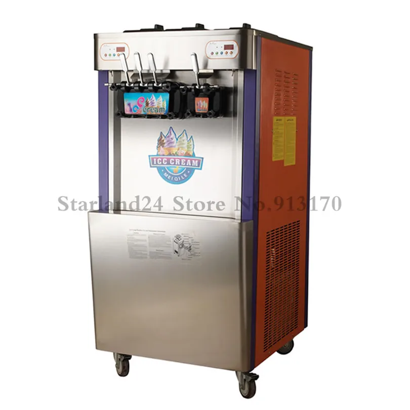 4 Flavors Soft Ice Cream Machine Commercial Soft Serve Ice Cream