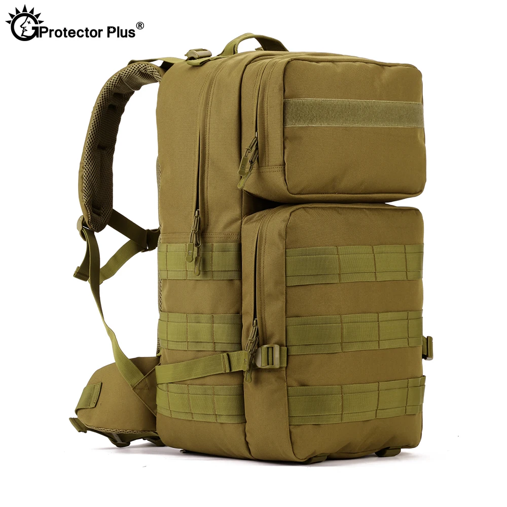 

PROTECTOR PLUS Outdoor Bag Military Tactical Nylon Durable Mountaineering Hunting Travel Sport Waterproof High Capacity Backpack