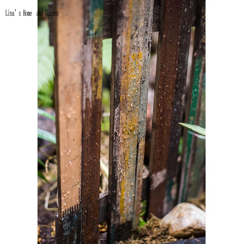 folding handmade vintage rustic weathered wooden fence (5)