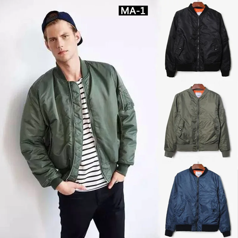 Brand Bomber Jacket Men Long Sleeve Veste Homme Casual Solid Color Men Jacket Slim Fit Motorcycle Streetwear Jacket Army Green