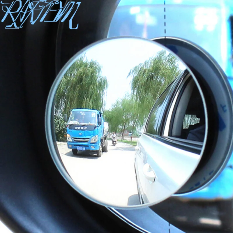 Автомобильное 360 градусов широкоугольное маленькое круглое зеркало заднего вида