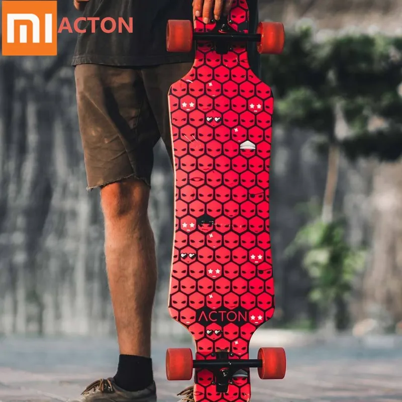 Xiaomi ACTON All-round board длинный скейтборд колесо светодиодный ночник клен деревянный скейтборд для наружного катания от 16 до 50 лет