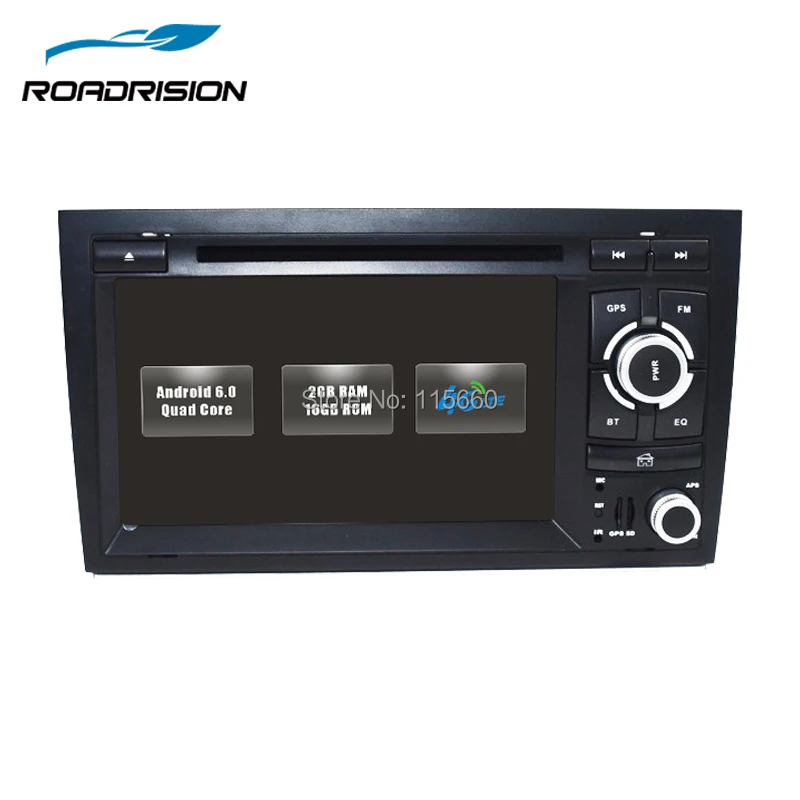 RoadRision 2Din Android 6.0 Quad core 1024*600 Car DVD for Audi A4 S4 RS4 8E 8F B9 B7 RNS-E Seat Exeo Stereo headunit Navigation |