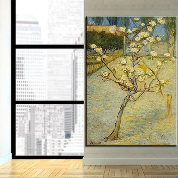 

Canvas Painting Wall Art Room HD Prints 1 Piece Small Pear Flower Tree In Blossom Pictures Impressionism Poster Home Decor Frame