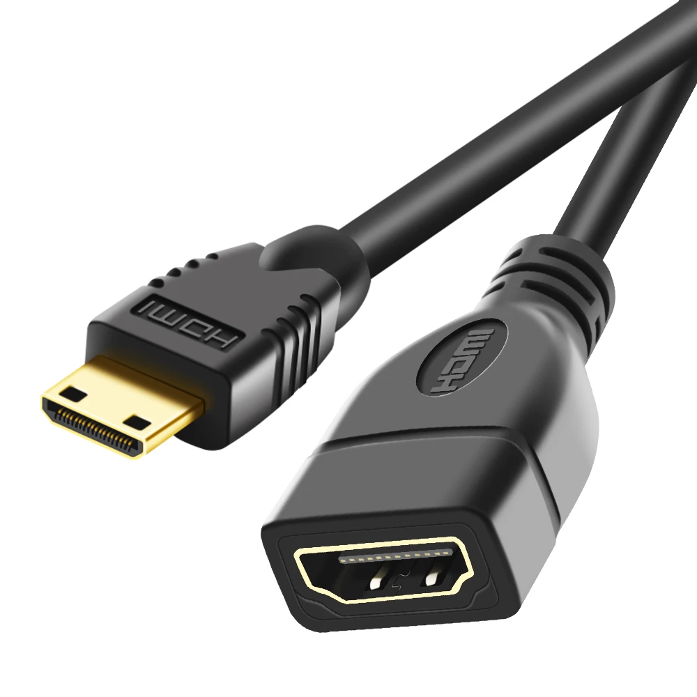 

High Speed Gold Plated Mini HDMI Male to HDMI Female 1.4 Version Converter Adapter Cable Convertor 1080P 3D