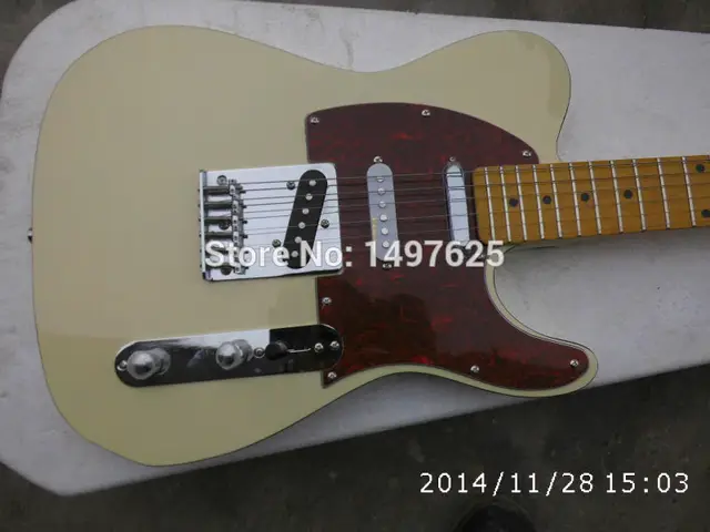 Best price at $162 Cheap Electric guitar Free shipping Wholesale new fen tl custom electric guitar/light yellow coloe /guitar in china