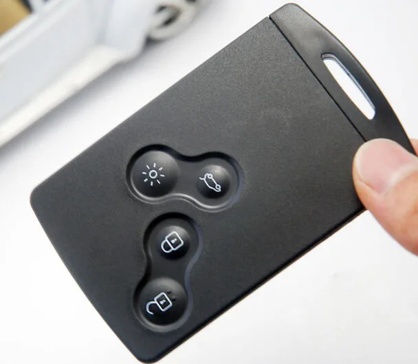 

4 Buttons Remote Smart Key Shell Card For Renault Laguna Koleos Clio Car Key Blanks Case With Insert Small Key Blade