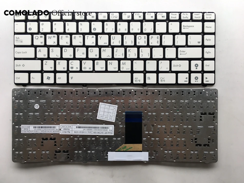 KR Корейская клавиатура для ASUS U36 U36SD U36SG U40SD U41J U41JF U41SV белый и черный без рамки
