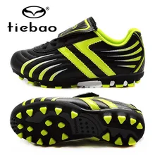 TIEBAO Профессиональных Мальчиков Футбольные Бутсы Дети Футбольные Бутсы AG Подошвы Жесткий Суд Кроссовки Botas De Futbol Con Tobillera