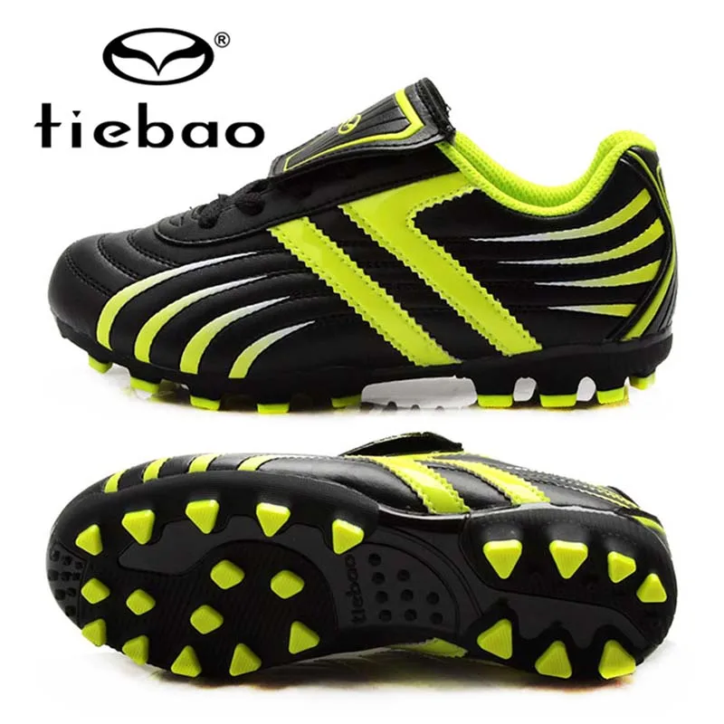 

TIEBAO Professional Boys Football Shoes Kids Soccer Cleats AG Soles Hard Court Sneakers Botas De Futbol Con Tobillera