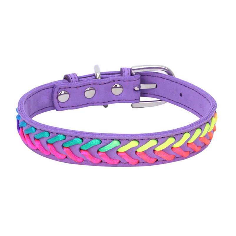 Fashion Cute collar for cats Colorful Rope knitting Dog Puppy Pet Collars Accessories pet Product Leash and Harnesses A15 (7)