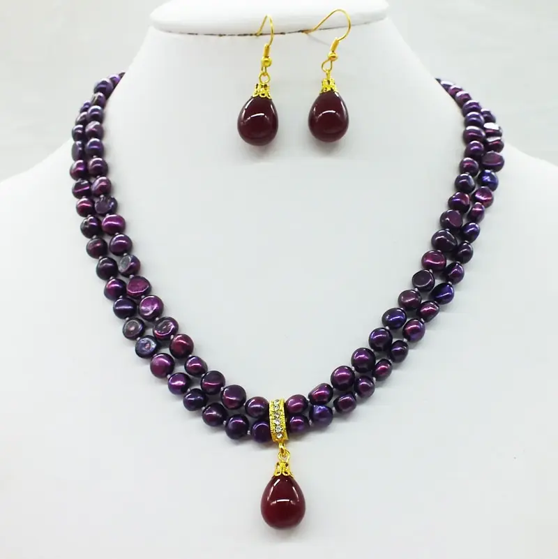 I love it  !   Europe America classic pop freshwater Baroque pearl necklace, shell pendant and earrings