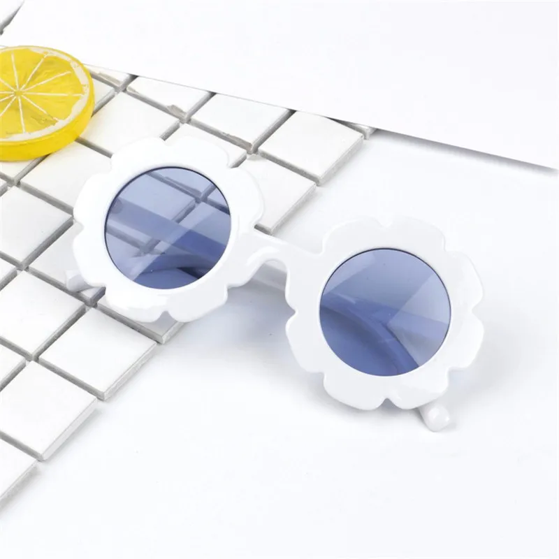 Новые детские солнечные очки в форме подсолнуха, новые игрушки для мальчиков и девочек, солнцезащитные очки для улицы - Цвет: E