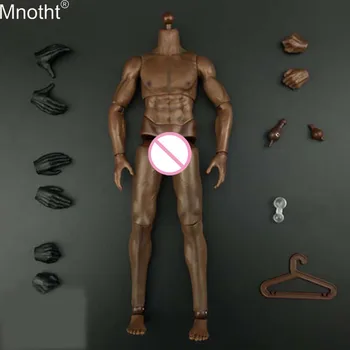 

Mnotht 1/6 High Quality Strong Body Dark brown/yellow Skin Flexible Muscle Male Body Model for 12in Toy Soldier Action Figure m6