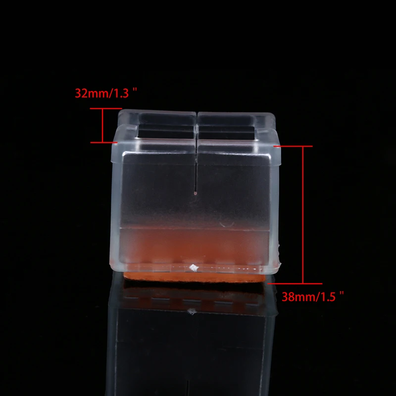 4PCS Silicone Chair Leg Caps Feet Protector Pads Furniture Table Covers Round Square Bottom piedini mobili