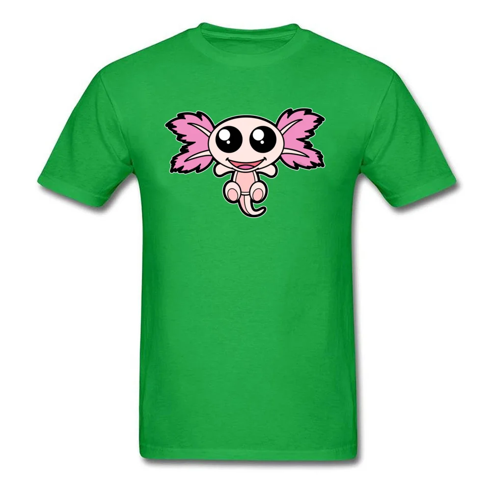 Pinky The Axolotl Casual Short Sleeve Tees Father Day Round Neck 100% Cotton Fabric Boy T Shirt Casual Tee-Shirt Funny Pinky The Axolotl green