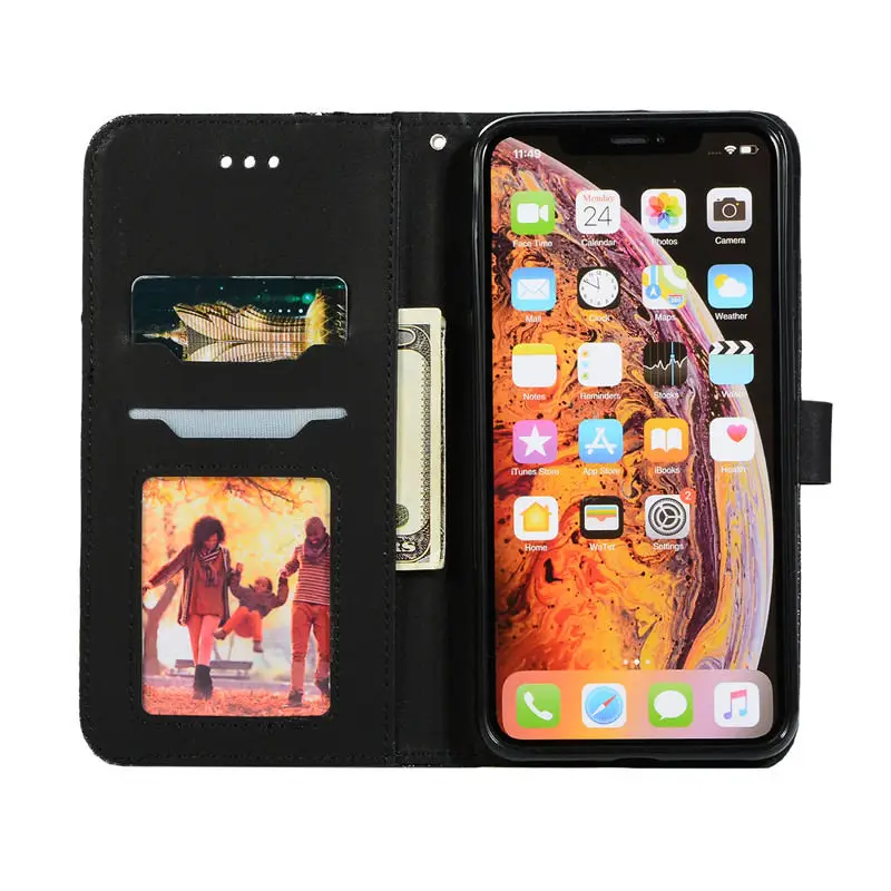 Кожаный чехол-бумажник с откидной крышкой для iPhone 5 6 6s 7 8 Plus X xs Max блестщик Чехол-бумажник для XR чехол для телефона Coque