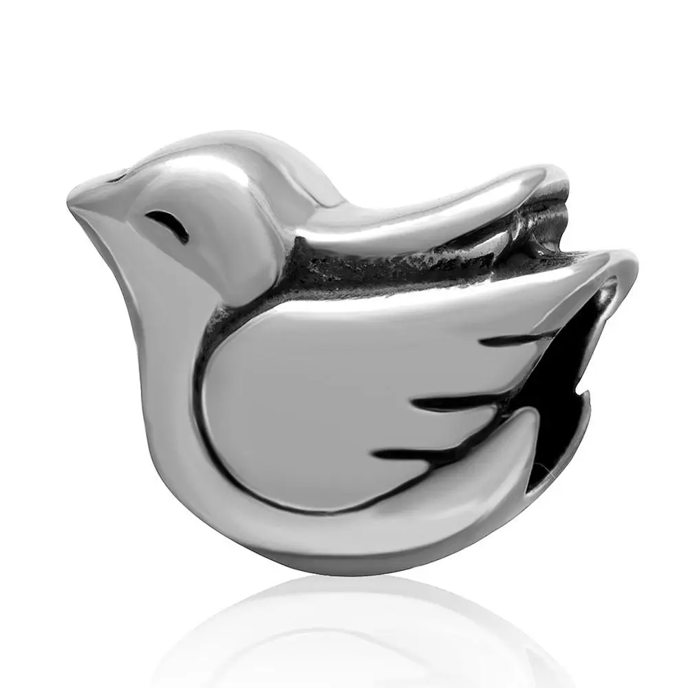 Lovely Dove Charm Choruslove любовь очаровательные птицы бусины из стерлингового серебра 925 подходят оригинальные Pandora Подвески юбилей день Святого Валентина DIY браслет Изготовление - Окраска металла: Lovely Dove Charm