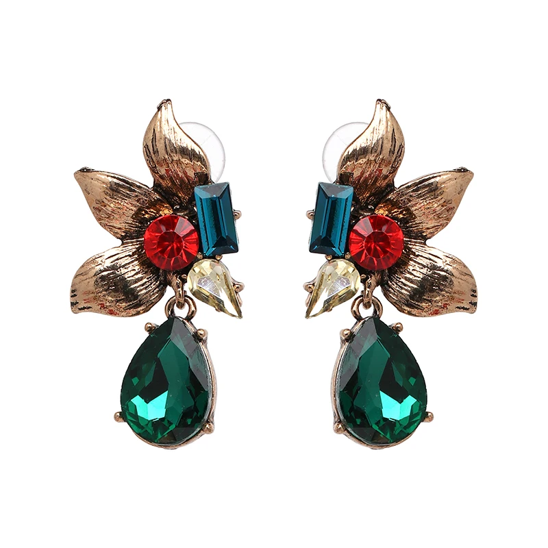 

New Fashion Trend Statment Jewelry Big Crystal Drops Earrings Elegant Dangle Earring For Women Wedding Party Wholesale F50245