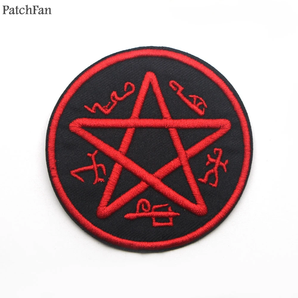 Patchfan Сверхъестественное SPN rune аппликация нашивки наклейки швейная сумка Джерси одежда para куртка значки железная футболка A0823 - Цвет: 1