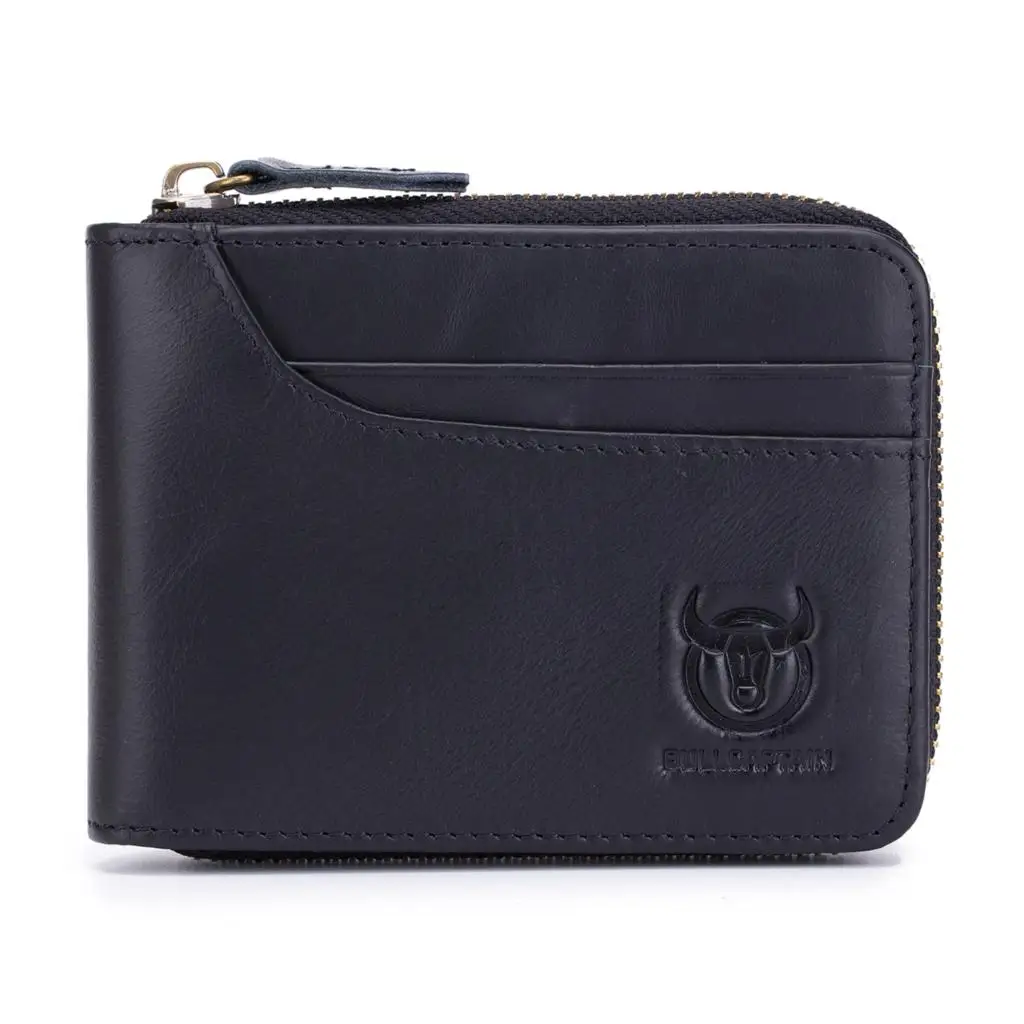

DCOS-BULLCAPTAIN Genuine Leather Men Wallets Short Coin Purse Small Retro Wallet Cowhide Leather Card Holder Pocket Purse Men