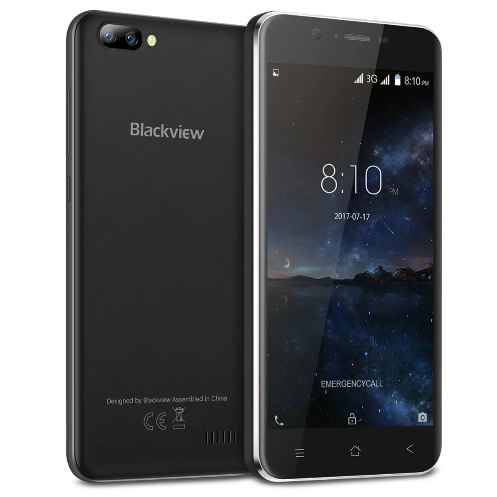 Оригинальный Blackview A7 сотовый телефон 5.0 дюймов экран 1 ГБ оперативной памяти 8 ROM