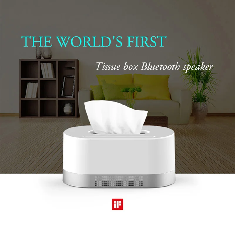 Tissue Box Wireless BT Speaker Stereo Music Soundbox Speaker With Phone Stand Function Support TF card U Disk Novelty Gift (4)