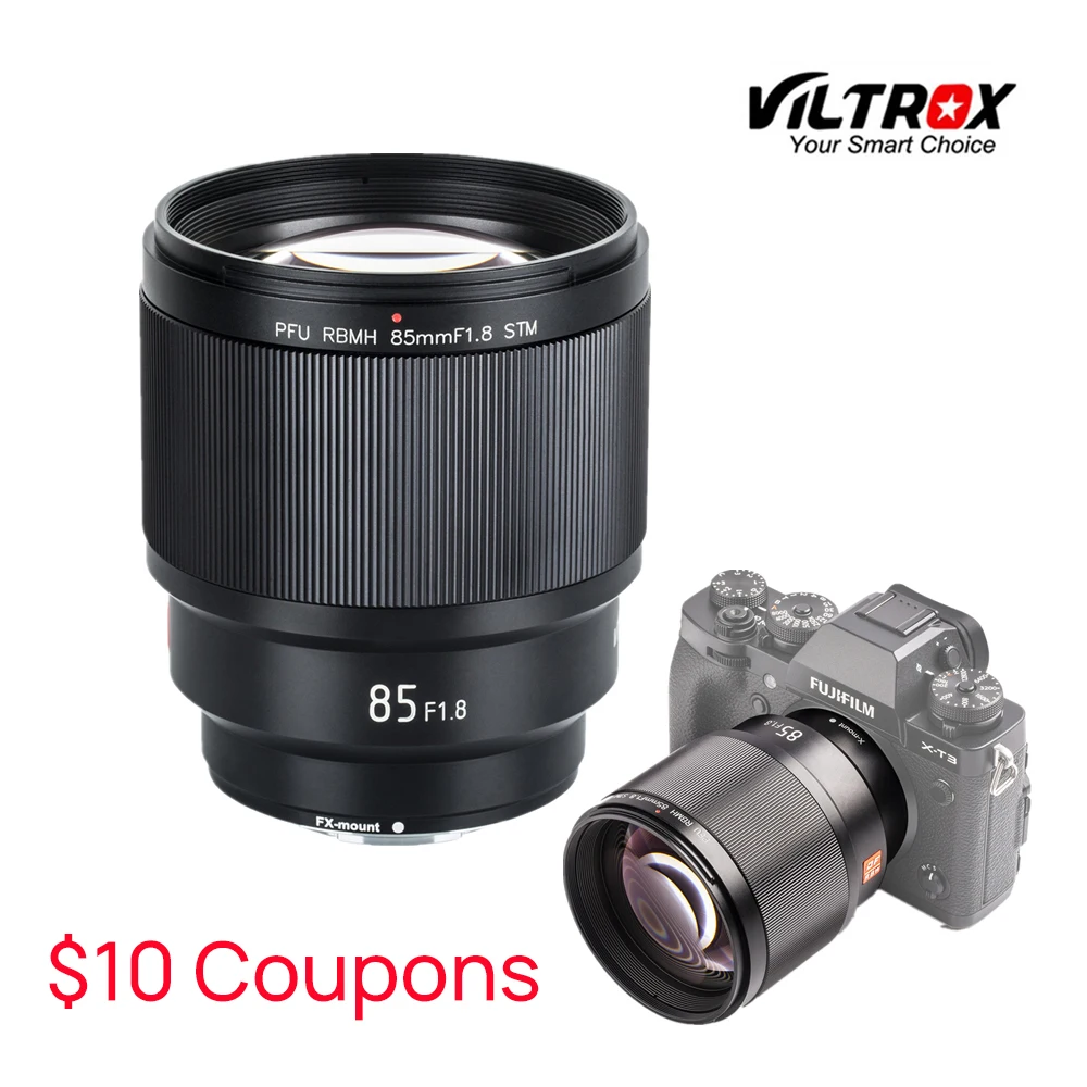 VILTROX 85 мм f1.8 STM объективы с автофокусом фиксированным фокусом для камеры Fujifilm X