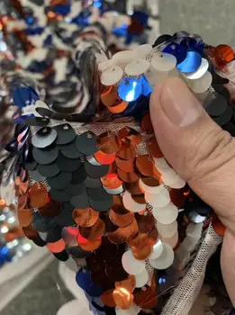 

hot sale embroidery mesh fabric JIANXI.C-89413 nigerian tulle lace fabric with sequins