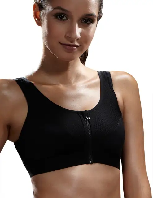 compression sports bra front closure