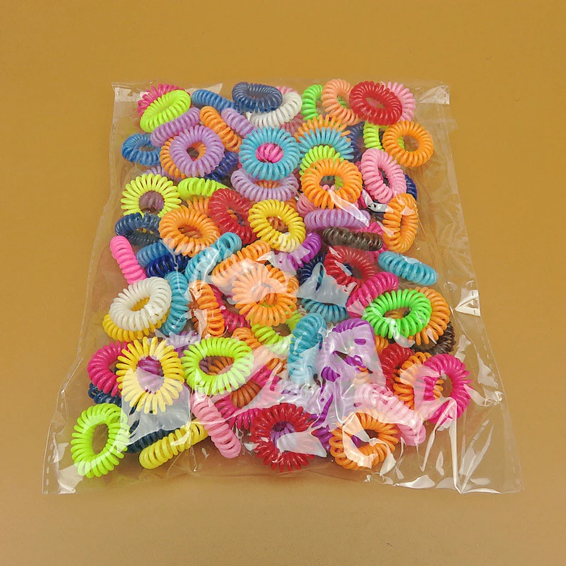 Korean Style Hairwear Candy-Colored Telephone Wire Hair Band Hair Rope Wholesale Hair Accessories For Women Girls hair clips for fine hair