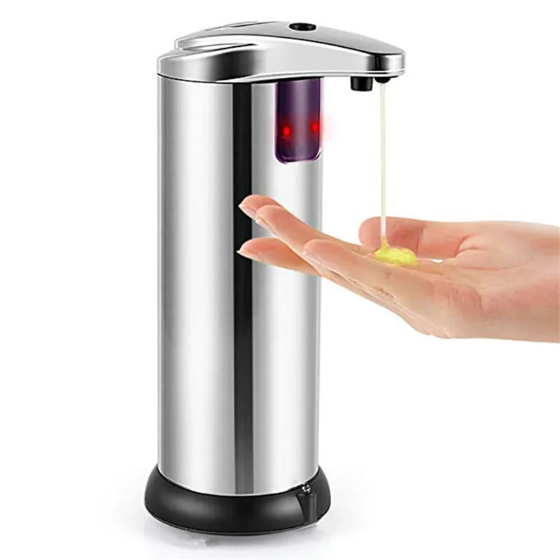 

Hand Free 250ml ABS Automatic Liquid Soap Dispensers Infrared Smart Sensor Touchless Sanitizer Dispenser for Kitchen Bathroom