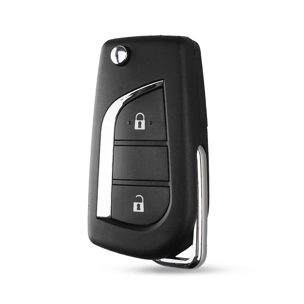 KEYYOU откидной складной дистанционный ключ для Toyota Lewin Camry eiz Highlander Corolla чехол для ключей Toy43 2 3 кнопки