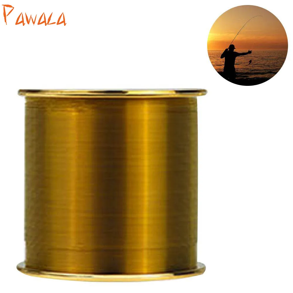 500M Super Power Fishing Line Nylon Raw Silk Coffee Gold High Recovery