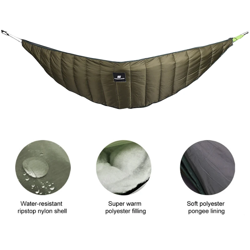 

Multifunctional Outdoor Camping Hammock Sleeping Bag Lightweight Cotton Underquilt Sleeping bags Under Blanket 0-10C