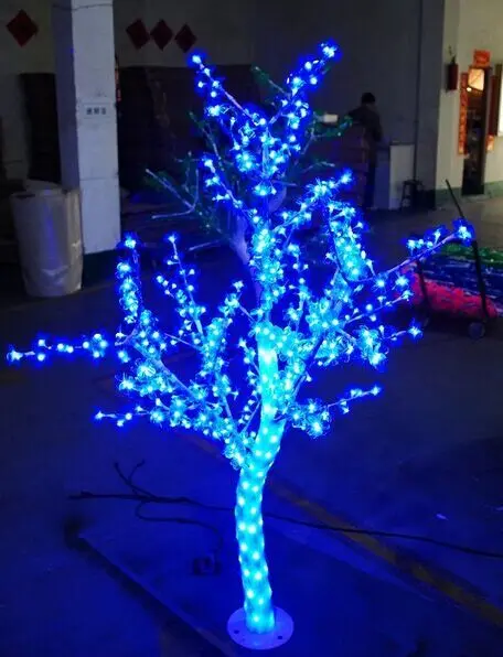

1.5M / 5FT LED Christmas New year Light Crystal Cherry Blossom Tree with blue Leafs Outdoors 558 leds