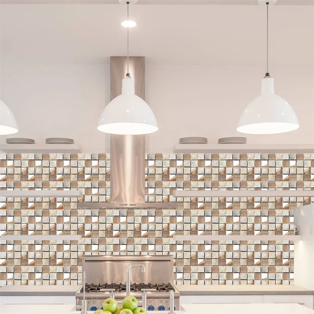 Us 1 25 35 Off 2019 New Diy 3d Mosaic Self Adhesive Wall Tile Sticker Vinyl Home Kitchen Decoration Nn516 In Wall Stickers From Home Garden On