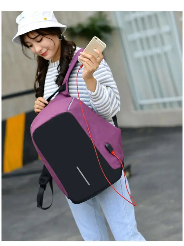 Для мужчин Для женщин Бизнес Анти-кражи рюкзак USB сумка рюкзак для ноутбука
