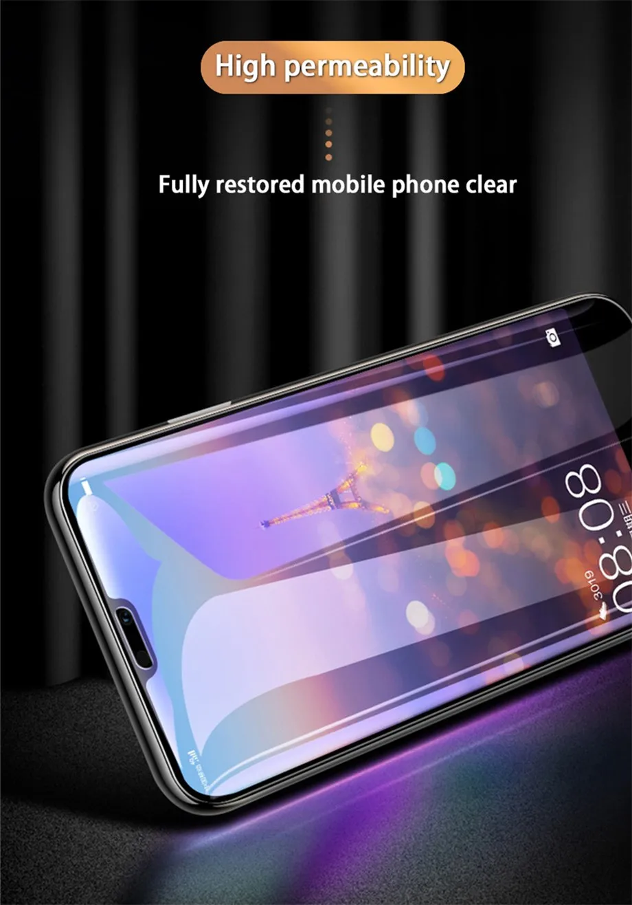 15D Tempered Glass On For Huawei P20 P30 Lite Pro Full Cover Protective For Huawei P10 P9 Lite Plus Screen Protector Glass Film