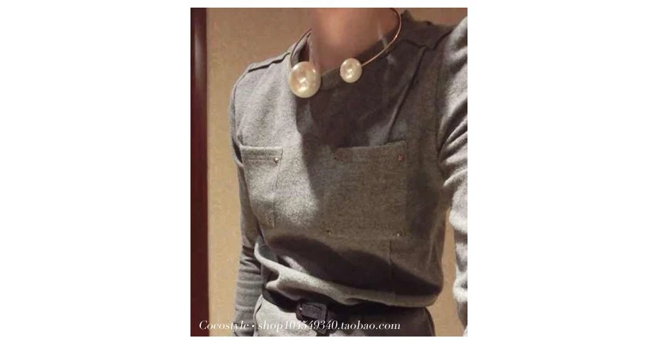 Новые модные ювелирные изделия аксессуары Королевский панк двойной ползунок жемчуг короткое дизайнерское ожерелье женский браслет золотой женский