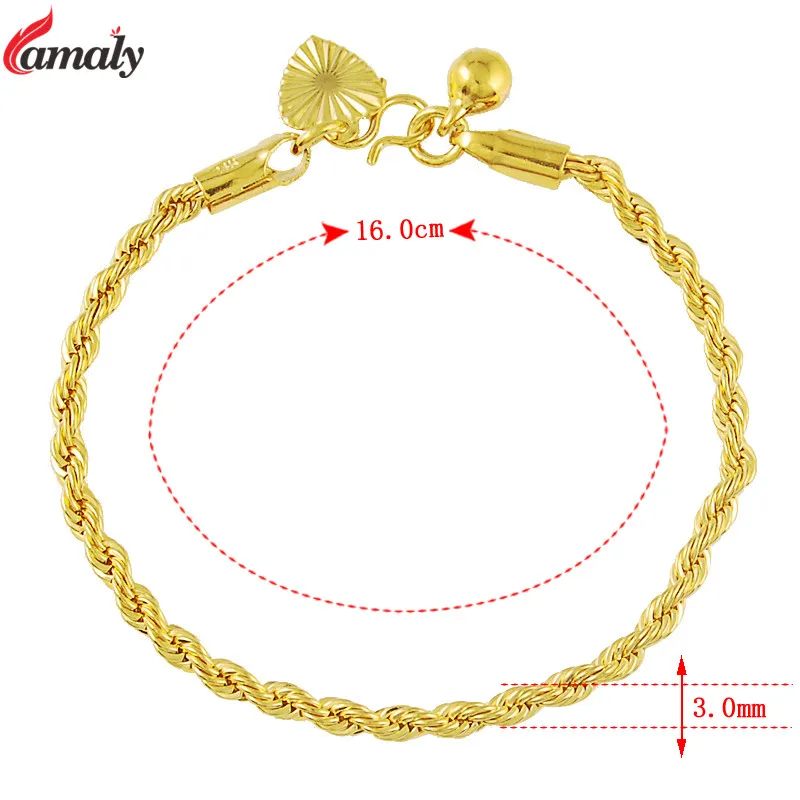 Children's Gift Girls Boy's Gold Bracelets Pure Gold Color Jewelry