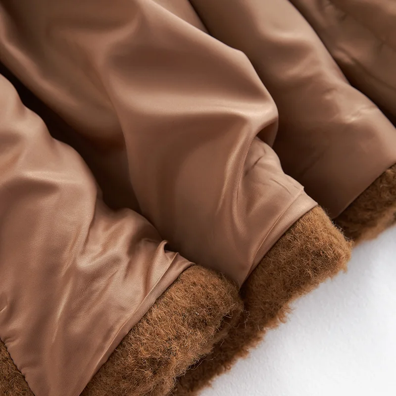 Шерстяное пальто высшего качества, зимнее пальто, женская одежда, альпака, повседневное элегантное приталенное длинное шерстяное пальто с меховым воротником Casaco